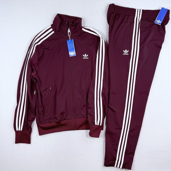 adidas Originals Other - adidas Firebird Tracksuit Size L Mens Pant & Top Maroon Adicolor Originals NEW